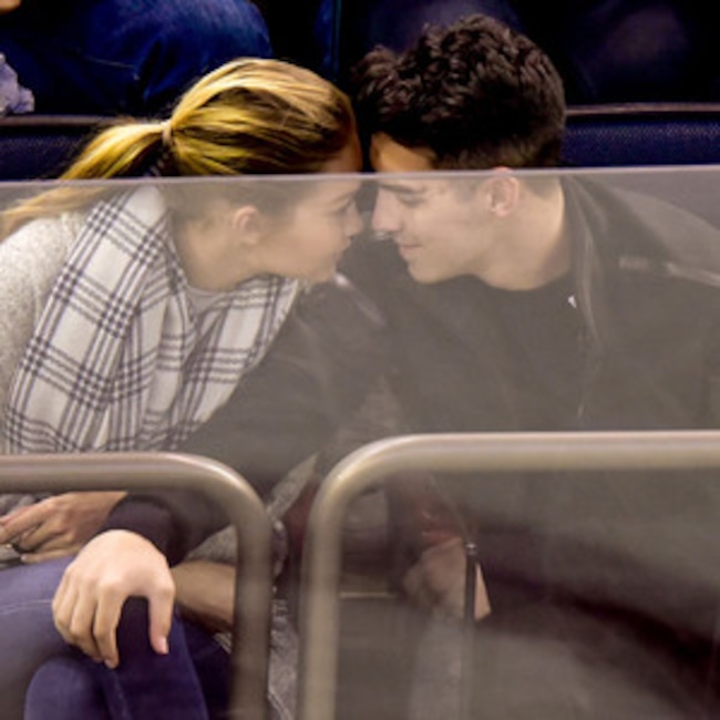 Joe Jonas, Gigi Hadid, Ansel Elgort, Rangers Game